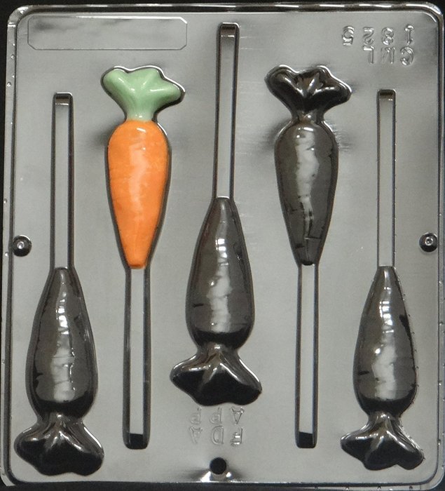 Carrot Lollipop Chocolate Candy Mold Easter 1825 N2