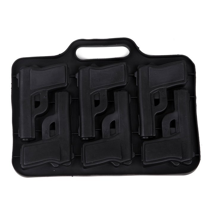 HDE Frozen 9mm Pistol Handgun Party Novelty Silicone Ice Jello Chocolate Tray Mold N3