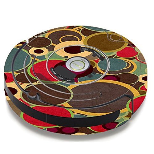 Skin Decal Vinyl Wrap For IRobot Roomba 650 655 Vacuum / Colorful Dots Pattern