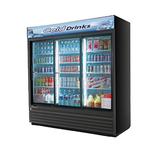 Turbo Air TGM69RB 69 cu. ft. Glass Door Merchandiser Refrigerator with Energy Conserving Fan Control Double Pane...