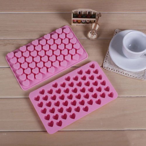 55 Silicone Mini Heart Cake Mold Chocolate Cookies Baking Mould Soap ...