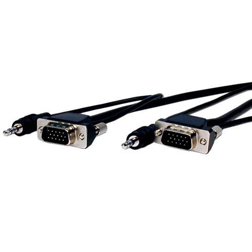 COMPREHENSIVE CABLE MVGA15P-P-12HR/A / VGA HD15 plug to plug w/audio cable 12ft