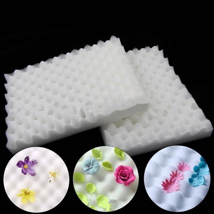 Beauty Clubs 2Pcs Flower Drying Mats Sponge Pads Cake Fondant Sugarcraft Decoration DIY Tools N5