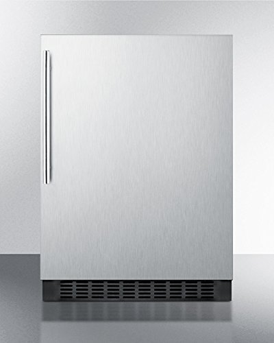 Summit FF64BXSSHV 24" 4.6 Cu. Ft. Built-In Undercounter All Refrigerator with Stainless Steel Door Digital Thermostat...