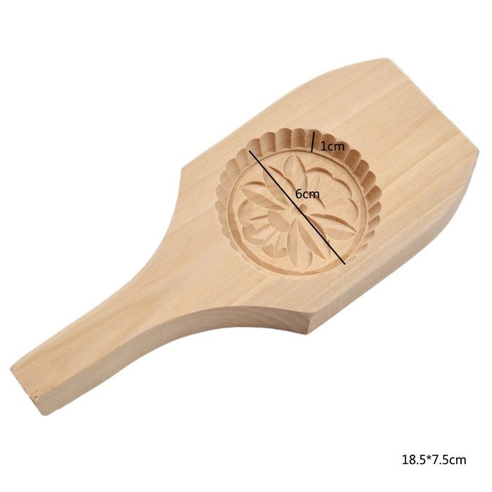 Lychee Wooden Flower Traditional Moon Cake Baking Mould Steamed Pumpkin Pie Mold Random N2