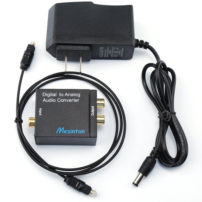 Mesinton Digital Optical Coax to Analog R/L audio converter, Digital to Analog Audio Converter With Optical Toslink... N4