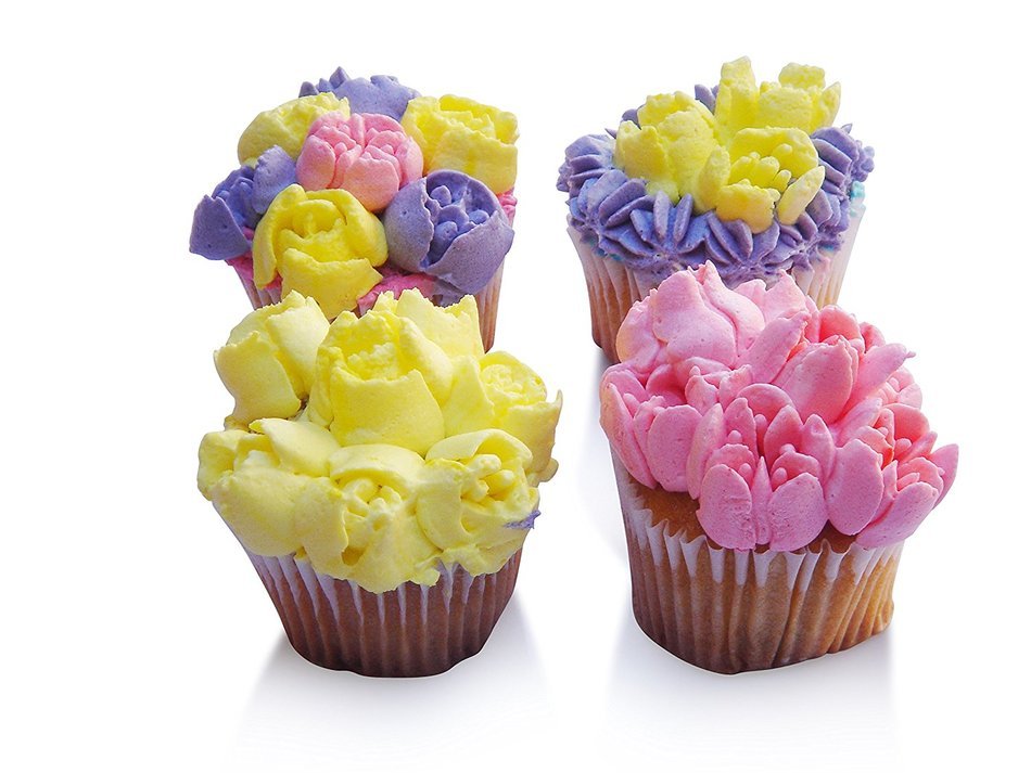 SWISS PART 12pcs Stainless Steel Russian Cake Decorating Icing Tips Kit Extra Large Pastry Piping Nozzles and... N5