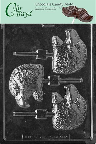 Cybrtrayd A114 Eagle Head Lolly Animal Chocolate Candy Mold