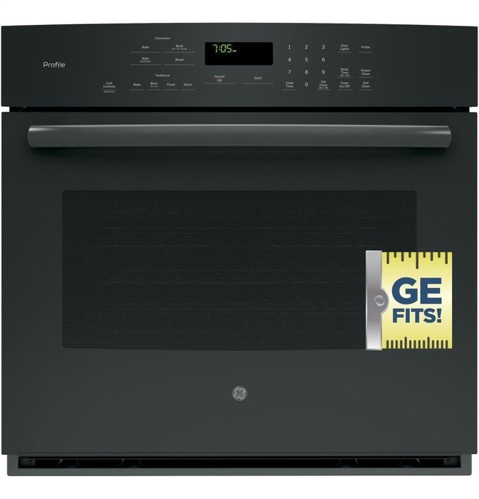 GE PT7050DFBB Profile 30" Black Electric Single Wall Oven - Convection