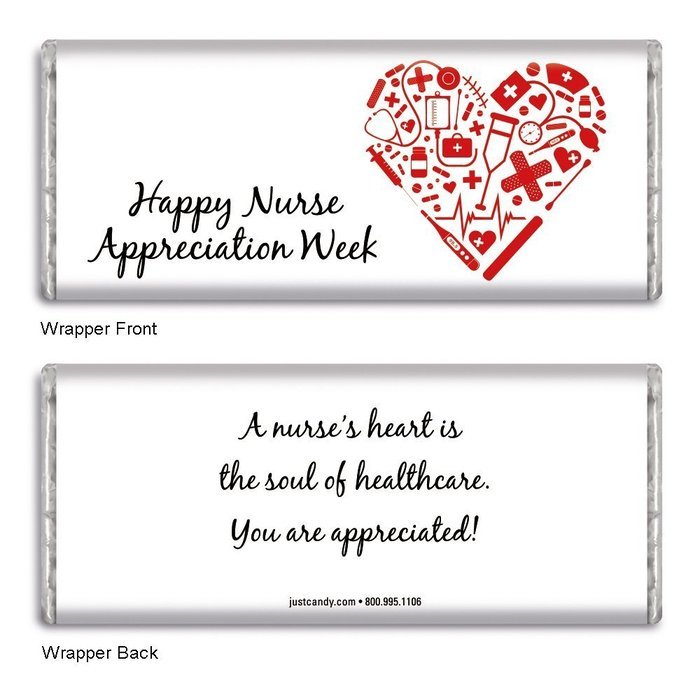 25 Nurse Appreciation Candy Bar Wrappers - DIY Favors - $0.69 per Wrapper - Heart of Healthcare Design