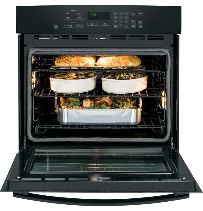 GE PT7050DFBB Profile 30" Black Electric Single Wall Oven - Convection N2