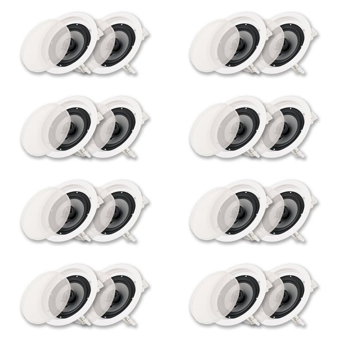 Acoustic Audio CS-IC62 In Ceiling 6.5" Speaker 8 Pair Pack 2 Way Home 4000W CS-IC62-8PR