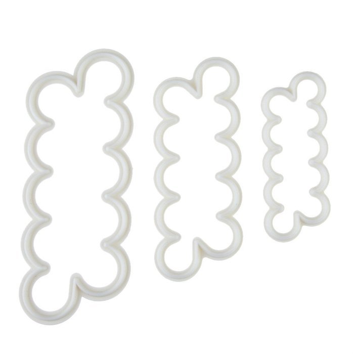 Whitelotous 3 PCs Fondant Cake Decorating Gumpaste Rose Flower Mold Cake Tool The Easiest Rose Ever Cutter N5