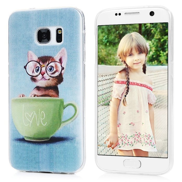 Badalink Galaxy S7 TPU Case Shockproof Soft TPU Flexible Easy Grip Rubber Bumper Slip Resistant Protective Colorful... N19