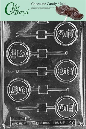Cybrtrayd L027 Chocolate Candy Mold, I'm 5 Lolly Letters and Numbers