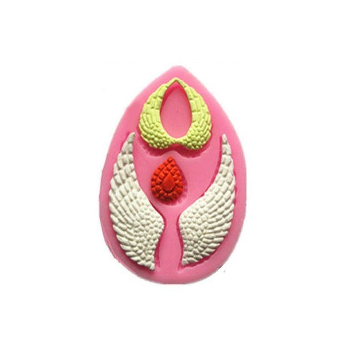 3D Baby Angel Wing Silicone Mould Chocolate Cake Fondant Decorating Soap Clay Mold N2