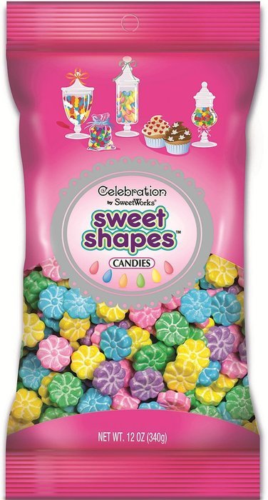 Sweetworks Celebrations Candy Sweet Shapes Bag, 12 oz, Shimmer White Doves N7