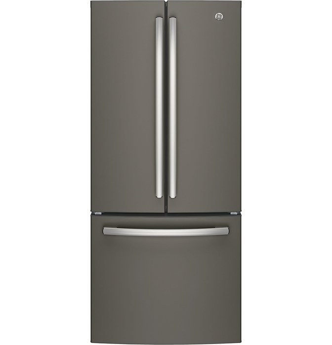 GE GNE21FMKES 30" Energy Star Qualified French-Door Refrigerator with 20.8 Cu. Ft. Capacity, in Slate