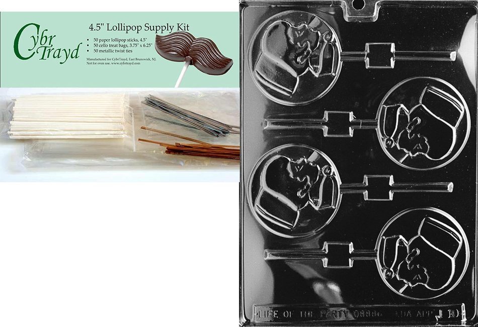 Cybrtrayd J010 Nurse Lolly Chocolate Candy Mold with Exclusive Cybrtrayd Copyrighted Chocolate Molding Instructions N8