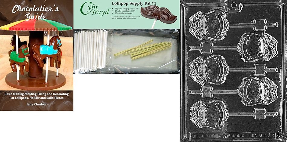 Cybrtrayd J031 Police Badge Lolly Chocolate Candy Mold with Exclusive Cybrtrayd Copyrighted Chocolate Molding... N9