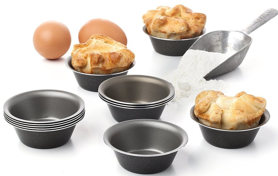 Maxi Nature Pack of 12 Mini Pie Muffin Cupcake Pans egg Tart Bakeware - 3.1 Inch Tins - 12 Molds NonStick Black... N3