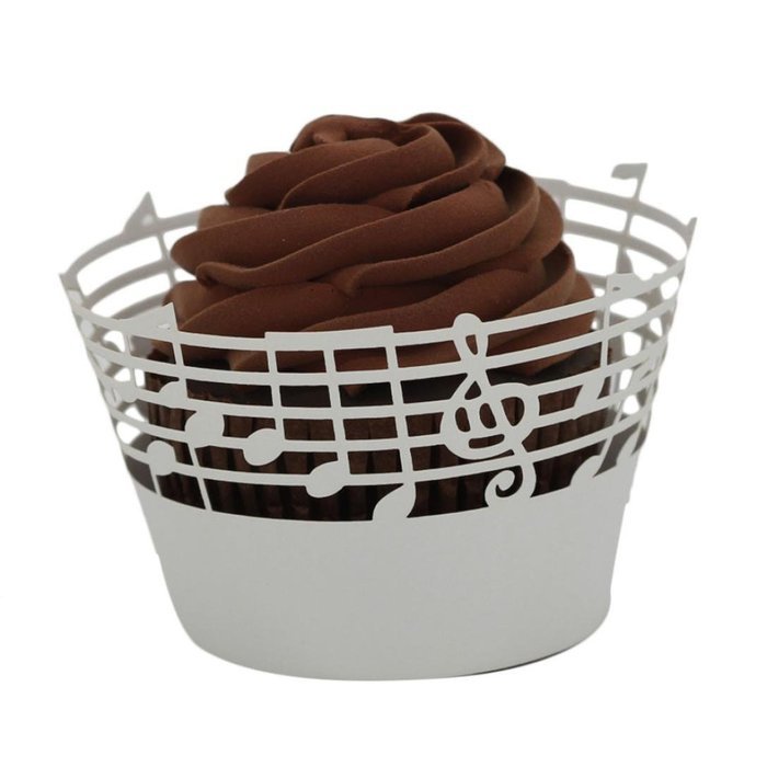 Christmas cup cake Creazy&reg; 25pc Christmas Lace Laser Cut Cupcake Wrapper Liner Baking Cup Muffin (Black) N7