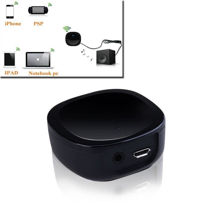 TurnRaise EP-B3501 Mini Wireless Bluetooth 4.1 Audio Music Receiver Adapter w/ Aux Out for Car Home Stereo Speaker N3