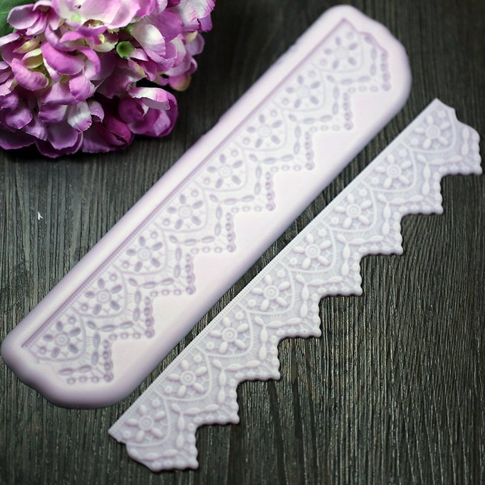 KookieMonsta 3d Silicone Fondant Tools Pastry Molds Cake Border Stencil N2