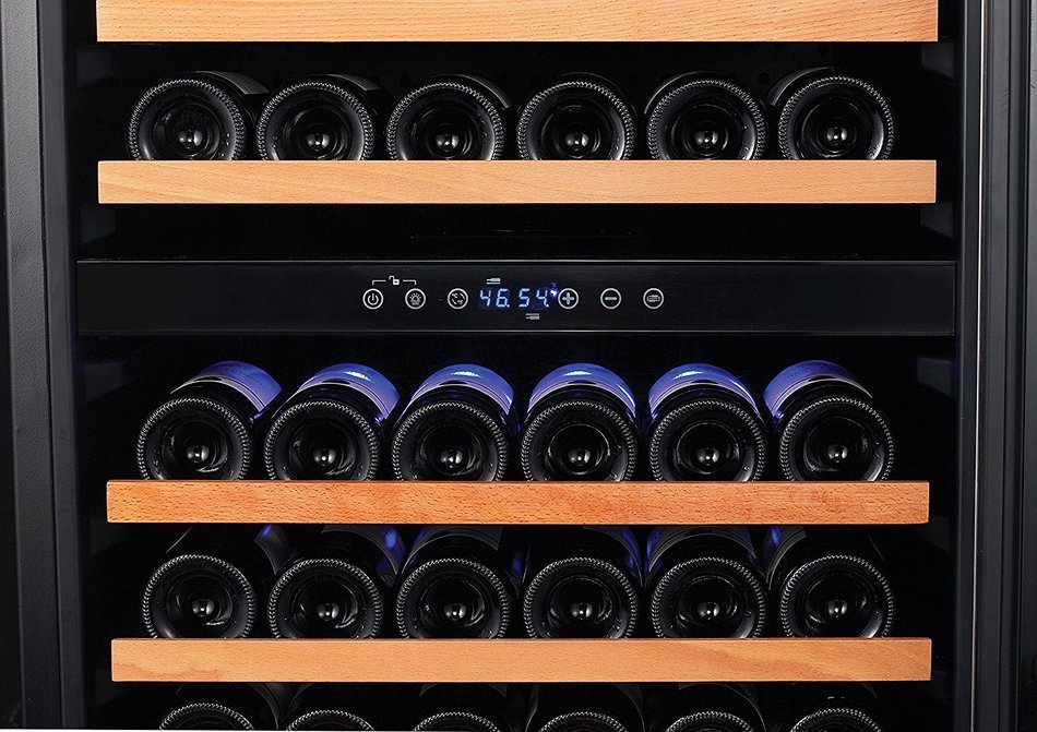 Smith & Hanks 166 Bottle Dual Zone Wine Refrigerator, Stainless Steel Door, Built-In or Free Standing N4