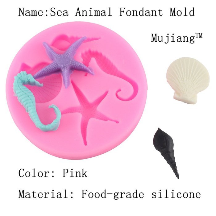 Mujiang Sea Silicone Candy Clay Gumpaste Sugar Fondant Molds N4