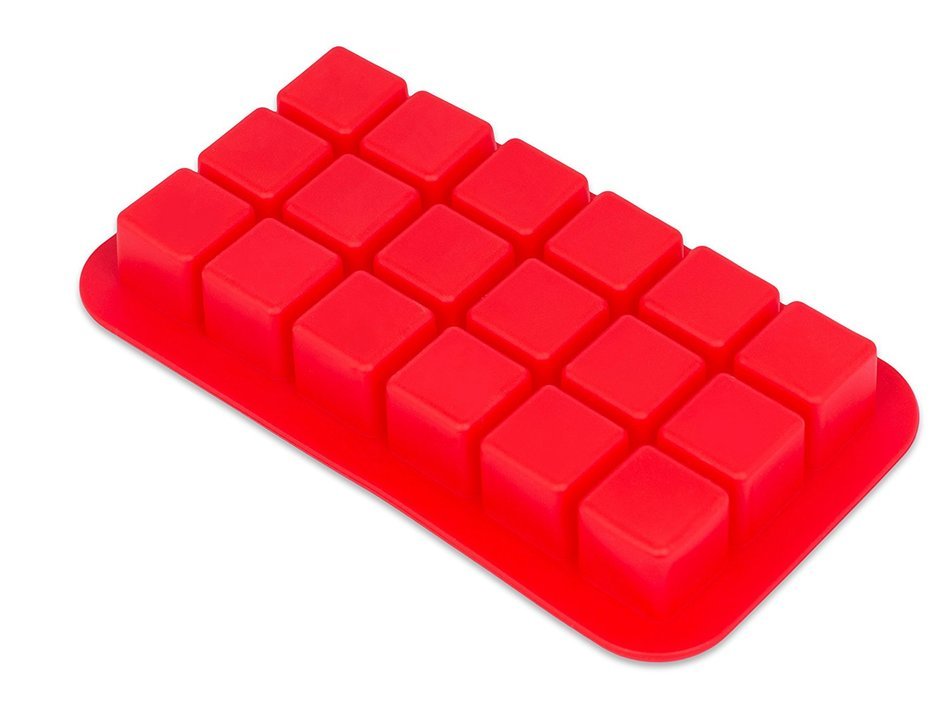 Internet's Best Silicone Mini Ice Cube Tray | Waffle Ice Mold | Candy Cake Chocolate Mold | Red N10