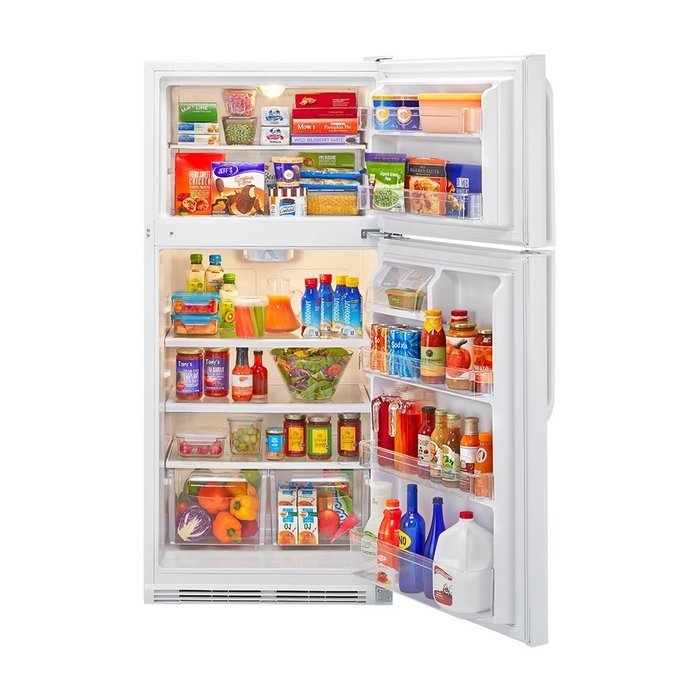 Haier HRT18R1APW 29.20" Freestanding Top Freezer Refrigerator with 18.1 cu. ft. Total Capacity, in White N4