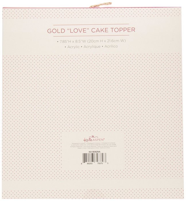 Kate Aspen Love Cake Topper N2