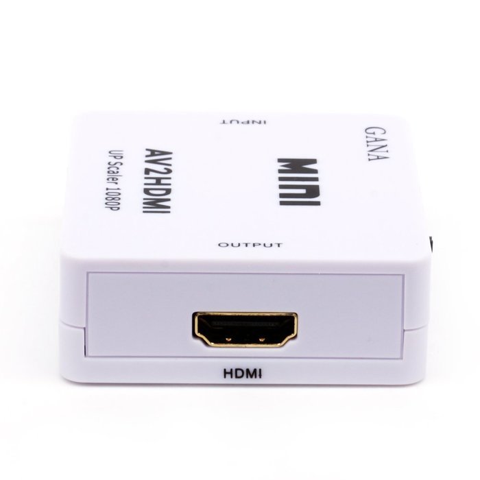 GANA Full HD RCA/AV 3RCA CVBS Composite Video Female AV to HDMI Converter Box Adapter Supports PAL NTSC with Powered... N3