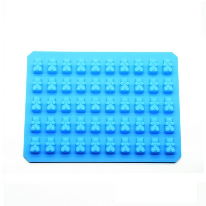 ZJOY Gummy Bears Molds 50 Cavity for Hard Candy, Chocolate, SOAP & Ice Cube Making - With BONUS Easy Filling Dropper N3