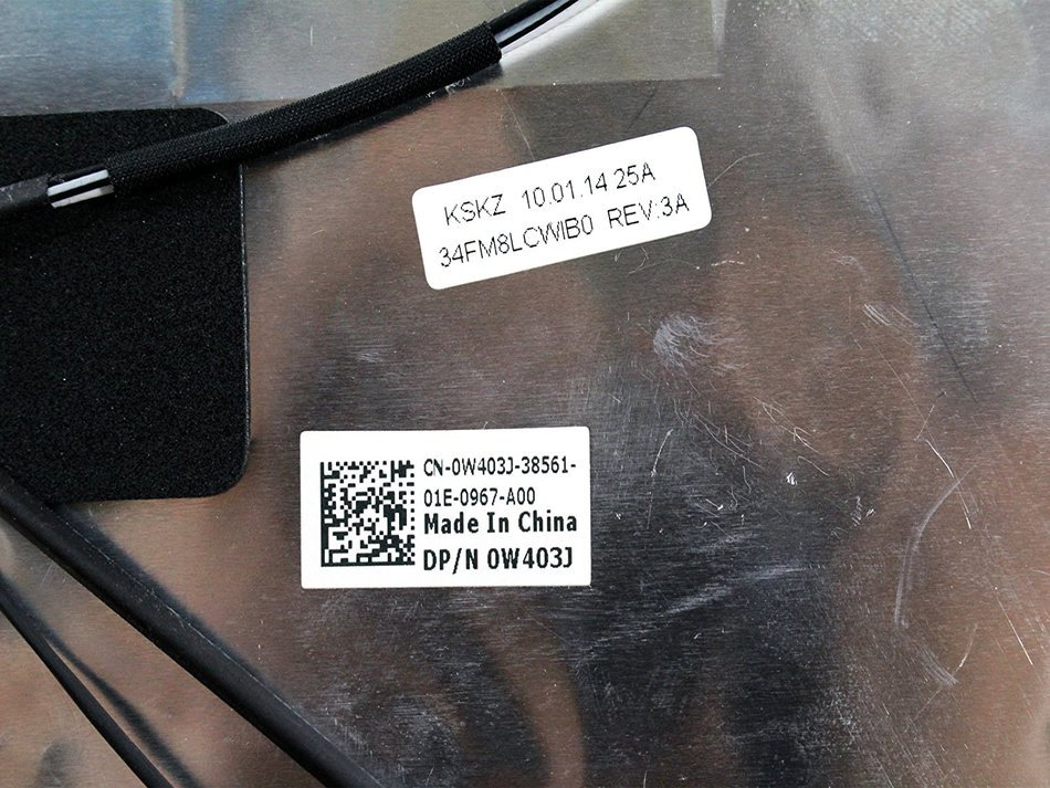 W403J - Green - Dell Studio 1555 1557 1558 15.6" LCD Back Cover Lid Top with Hinges - W403J N2