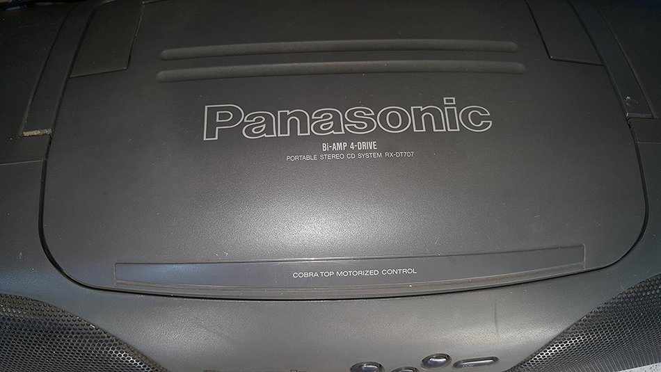Panasonic RX-DT707 Bi-AMP 4-DRIVE COBRA TOP MOTORIZED CONTROL /CD/DOUBLE CASSETTE/AM-FM TUNER N2