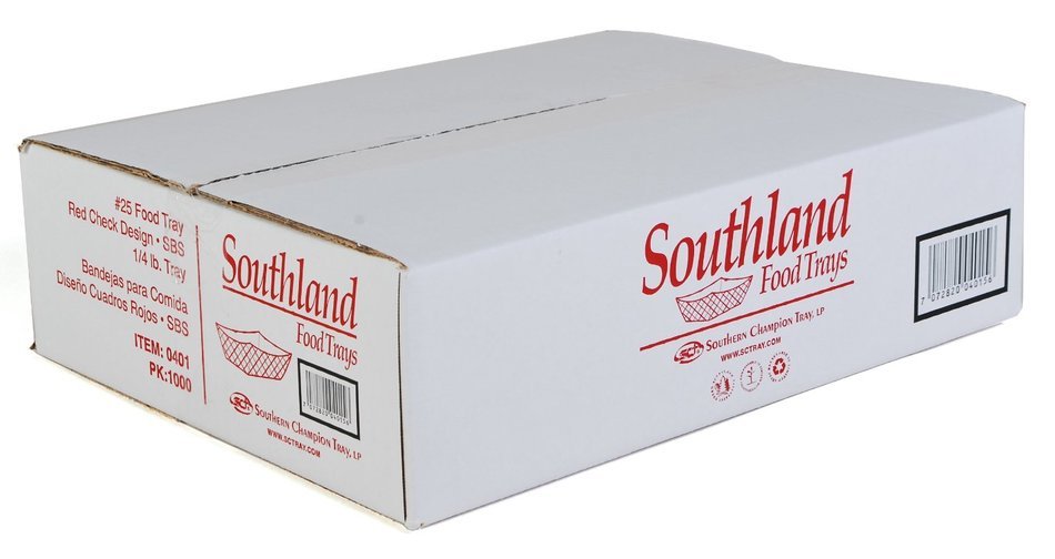 Southern Champion Tray Southland Paperboard Red Check Food Tray (Multiple Sizes Available) N12