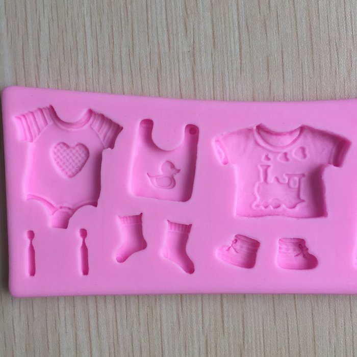 Karen Baking Baby Clothes Shape 3D Silicone Cake Mold For Cake Fondant Decorating N3