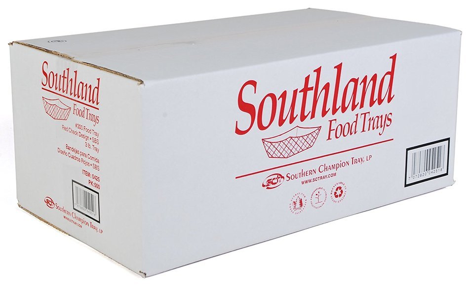 Southern Champion Tray Southland Paperboard Red Check Food Tray (Multiple Sizes Available) N18