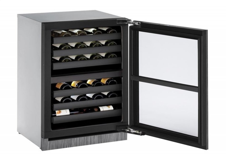 U-Line U3024ZWCINT00A Built-in Wine Storage, 24", Stainless Steel N4