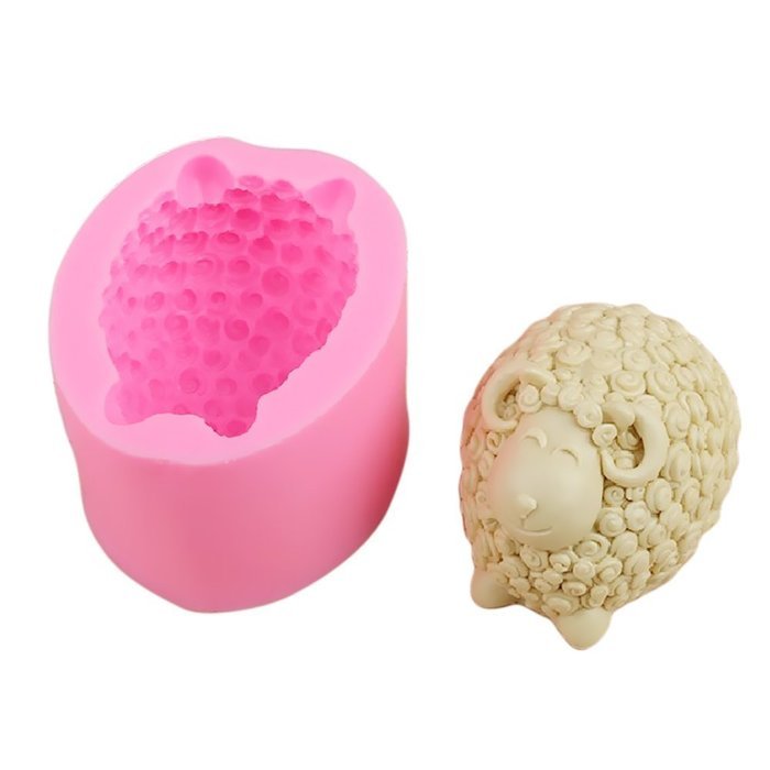 Ablevel Curly Sheep Silicone Soap Cupcake Mold Craft Mold DIY Handmade Candy Chocolate Fondant Molds (Sheep) N4