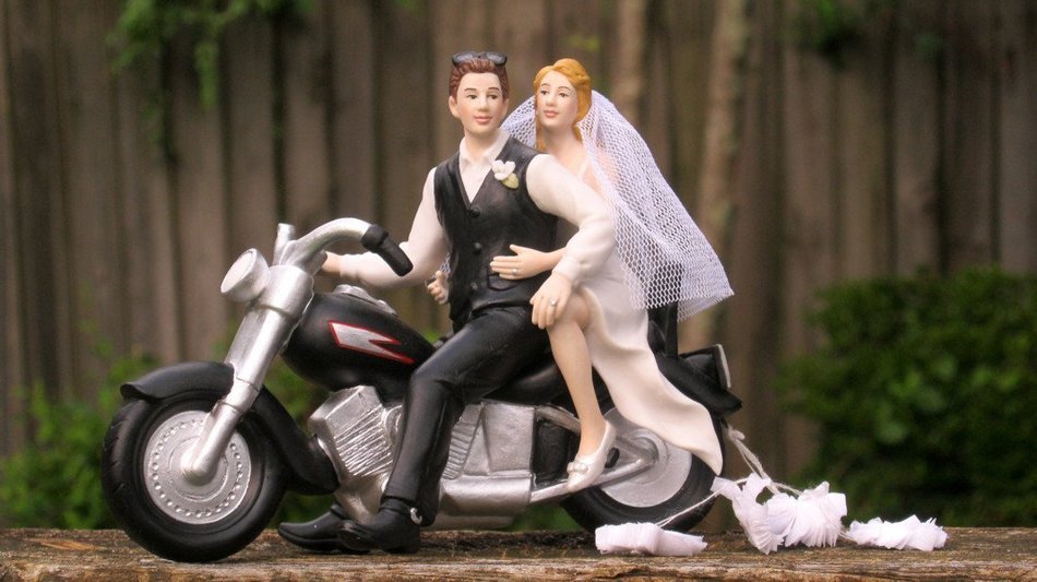 Motorcycle Biker Wedding Cake Topper By Magical Day N2