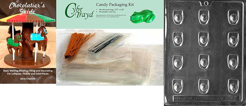 Cybrtrayd J007 Fireman's Hat Chocolate Candy Mold with Exclusive Cybrtrayd Copyrighted Chocolate Molding Instructions N6