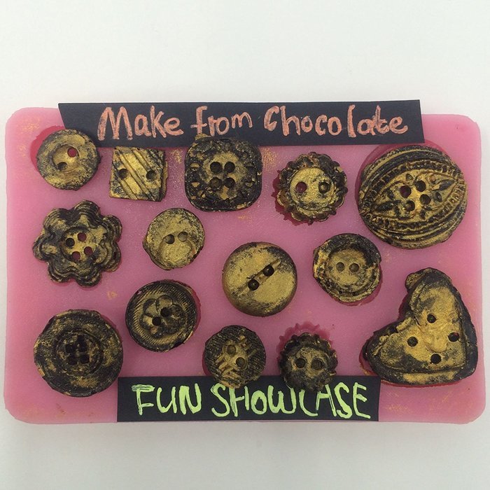 Funshowcase Sugarcraft Novelty Buttons Candy Silicone Mold for Cake Cupcake Decorating, Crafting, Polymer Clay... N2