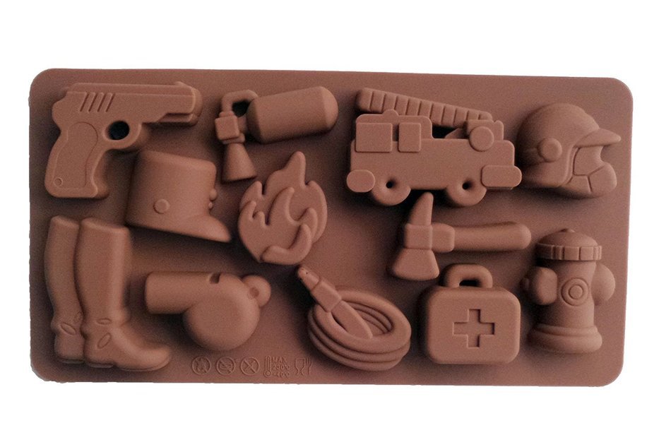 Yunko Fireman Silicone Ice Boxes Pudding Chocolate Mold N2