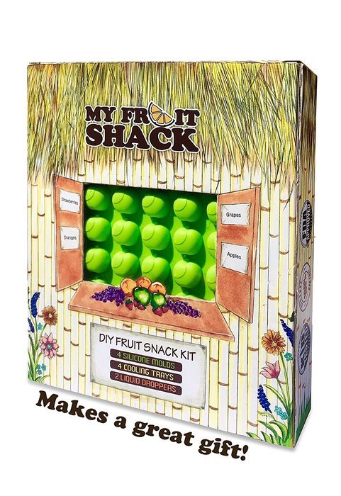 DIY Fruit Snacks Kit - 4 Premium Quality Silicone Molds (160 Gummies) + 4 Trays (Compatible with all Gummy Bear... N3