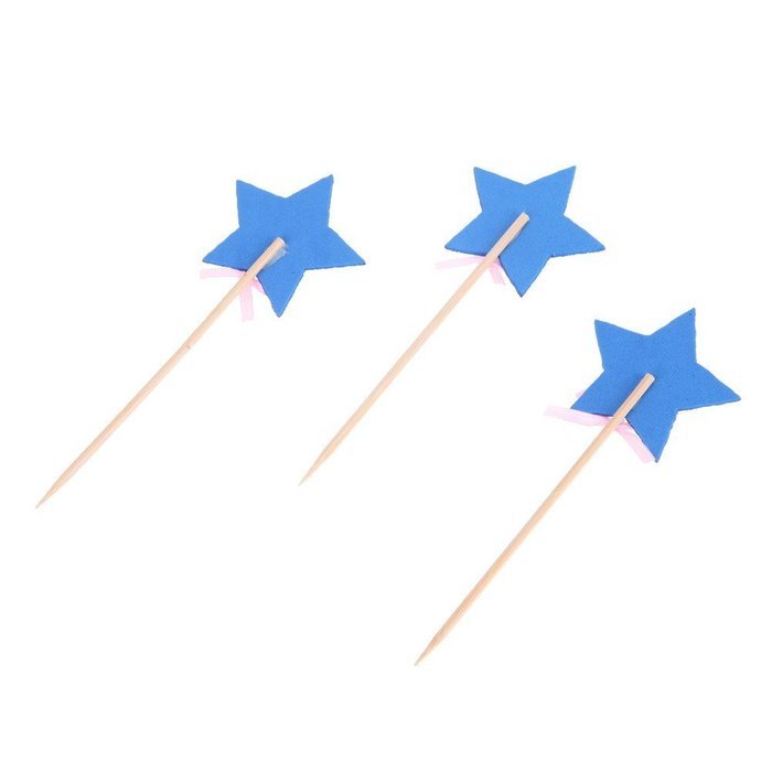 Whitelotous 10pcs Star Cake Inserted Card Decor Dessert Muffin Cupcake Toppers for Picnic Wedding Baby Shower... N13