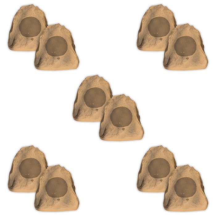 Acoustic Audio B4RS Sandstone Rock Speakers 5 Pair Pack Outdoor Weatherproof