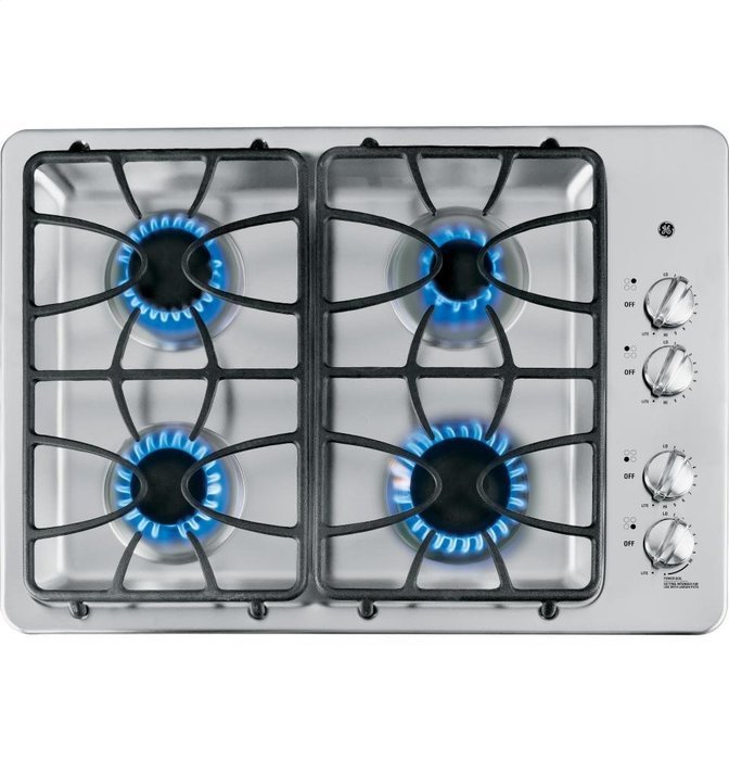 GE JGP333SETSS 30" Stainless Steel Gas Sealed Burner Cooktop N2